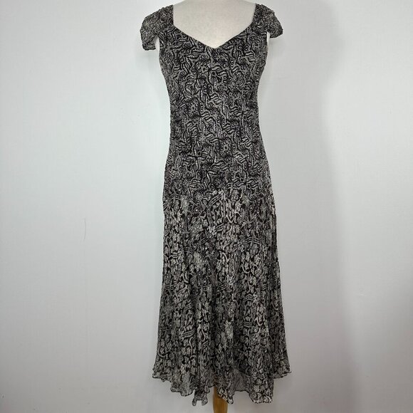 VTG Charter Club Midi Dress Sz 8 Floral V Neck Babydoll Sleeveless Fairy Preppy - Picture 1 of 13